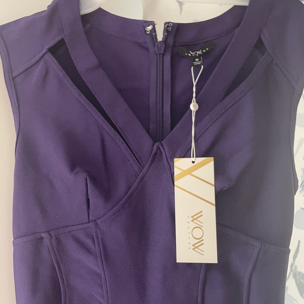 Purple dress new with tags size medium wow couture